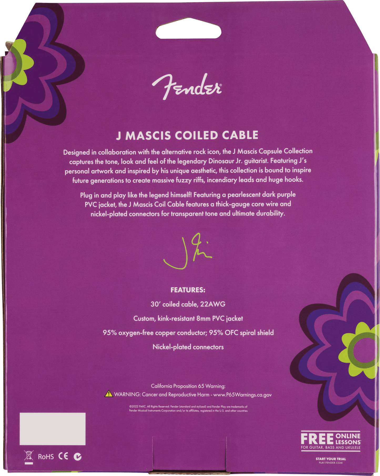J Mascis Coiled Instrument Cable