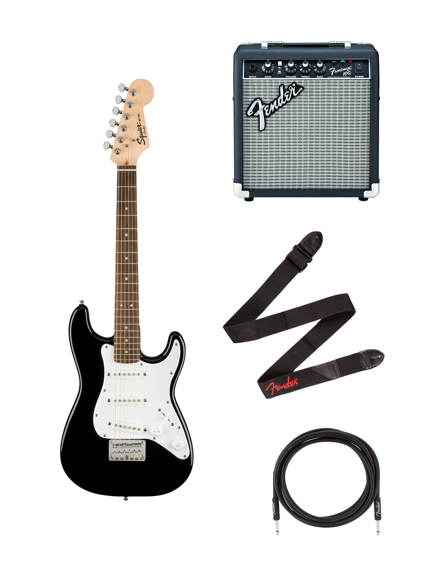 Squier Mini Stratocaster Bundel, Black